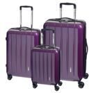 Lot de 3 valises violettes