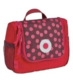 Mini Wash Bag, Dottie Red