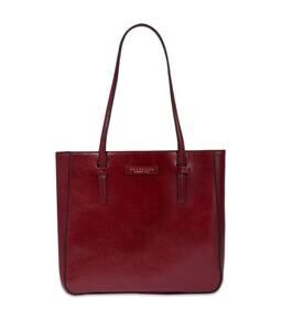 Diana - Shopper en cuir, rouge foncé