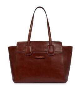 Elettra - Shopper en cuir, marron