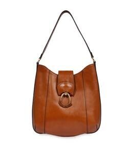 Erica - Sac hobo en cuir, cognac