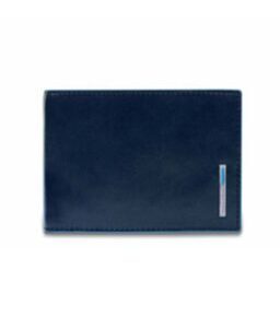 Blue Square - Portefeuille pour homme avec fenêtre à rabat pour carte d'identité en bleu