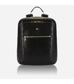 Paris - Sac à dos en cuir pour ordinateur portable 13", noir