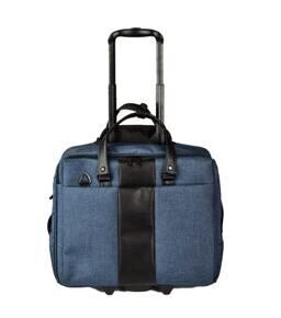 Business Trolley "Office Case" aus Canvas in Blau