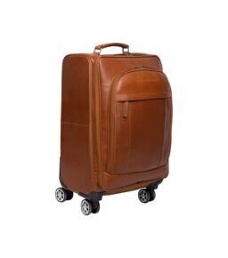 Key Largo - Valise trolley en cuir, cognac