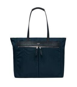 Mayfair Grosvenor Place Tote Bag L 15" in Bleu/Argenté