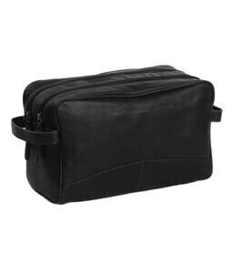 Stefan - trousse de toilette en cuir, noir