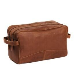 Stefan - Trousse de toilette en cuir, cognac