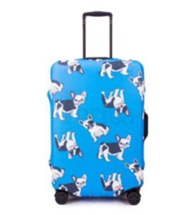 Housse de valise bleue avec chiens Large (65-70 cm)