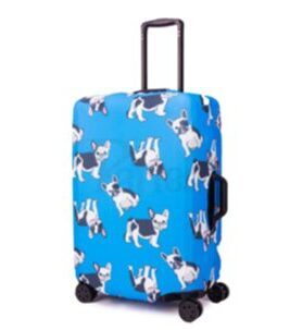 Housse de valise bleue avec chiens Large (65-70 cm)