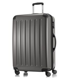 Alex, Valise rigide avec TSA surface brillante, titane