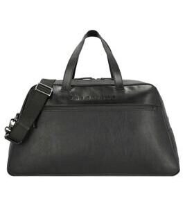 Damiano - Sac de sport en cuir, noir