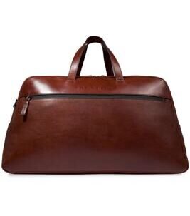 Damiano - Grand sac de sport en cuir, marron