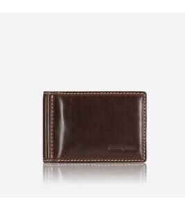 Leather Money Clip Wallet in Mocha