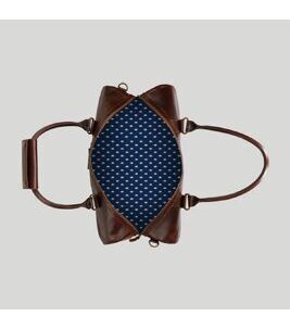 Willow - Weekender en cuir Braun/Dots