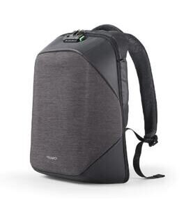 Tekniko BIG - Sac à dos avec serrure à combinaison, port USB et câble antivol en noir