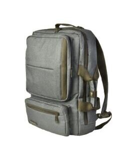 Laptop Rucksack 17" aus Canvas in Schwarz