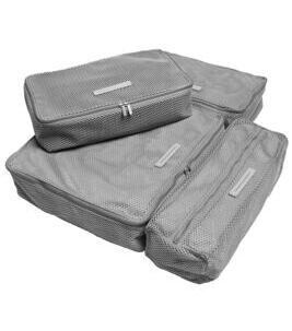 Packing Cubes 4er Set, Light Quartz Grey