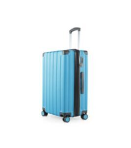 Q-Damm - Valise de taille moyenne, coque rigide, bleu cyan