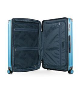 Q-Damm - Valise de taille moyenne, coque rigide, bleu cyan