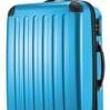 Alex, Valise rigide avec TSA surface brillante, bleu cyan 1