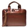 Sacoche pour ordinateur portable pleine peau de vache 41 cm cognac 4