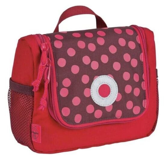 Mini Wash Bag, Dottie Red