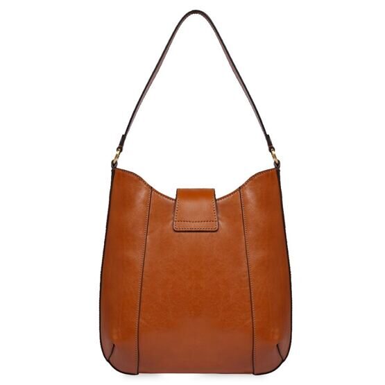 Erica - Sac hobo en cuir, cognac