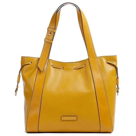 Carlotta - Shopper en cuir, jaune