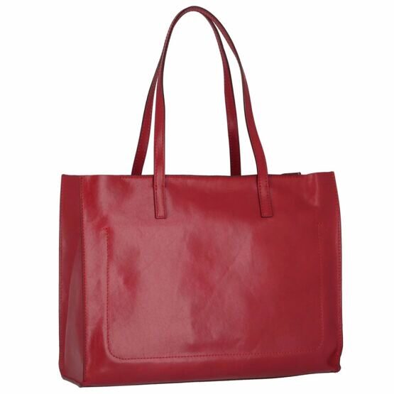 Mirra - Shopper en cuir, rouge