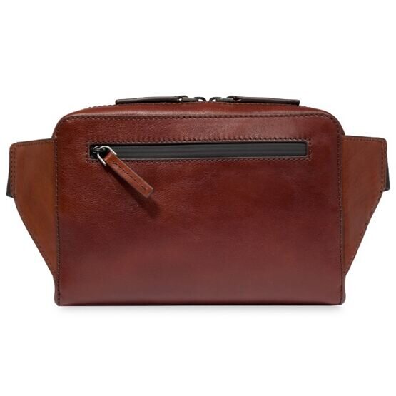 Damiano - Sac banane en cuir, marron