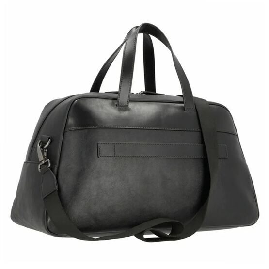 Damiano - Sac de sport en cuir, noir