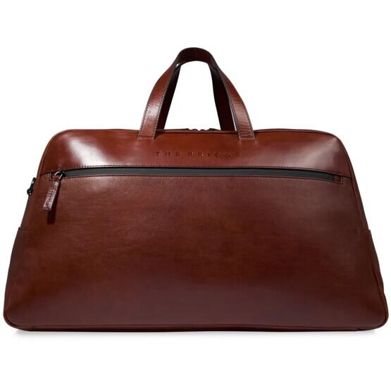 Damiano - Grand sac de sport en cuir, marron