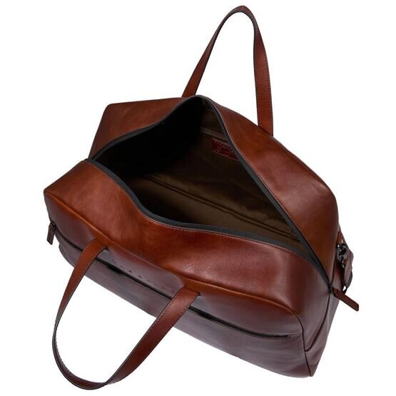 Damiano - Grand sac de sport en cuir, marron