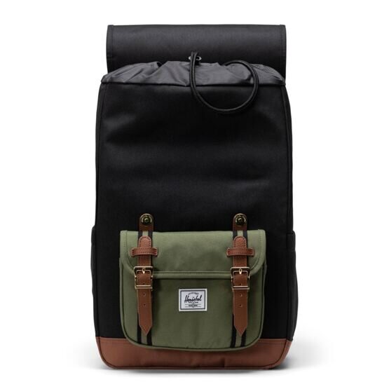 Little America - Mid Backpack en Schwarz/Grün