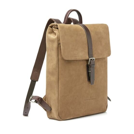 Nubuck Rucksack 15.6&quot; in Taupe