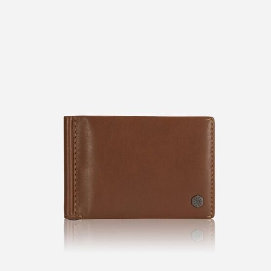 Leather Money Clip Wallet in Tan