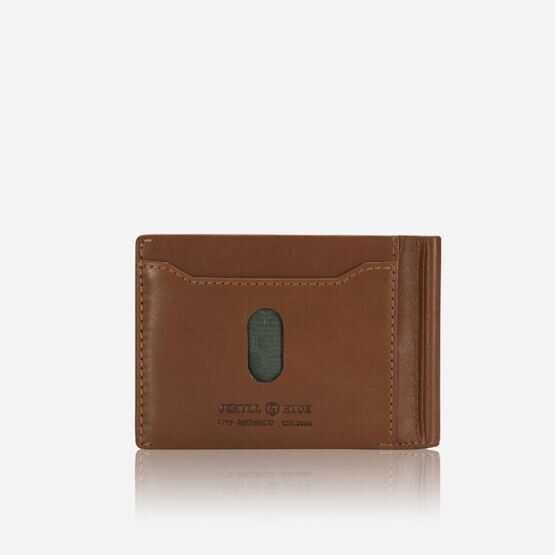 Leather Money Clip Wallet in Tan