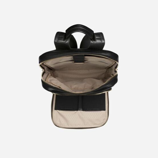 Paris - Sac à dos en cuir pour ordinateur portable 13&quot;, noir