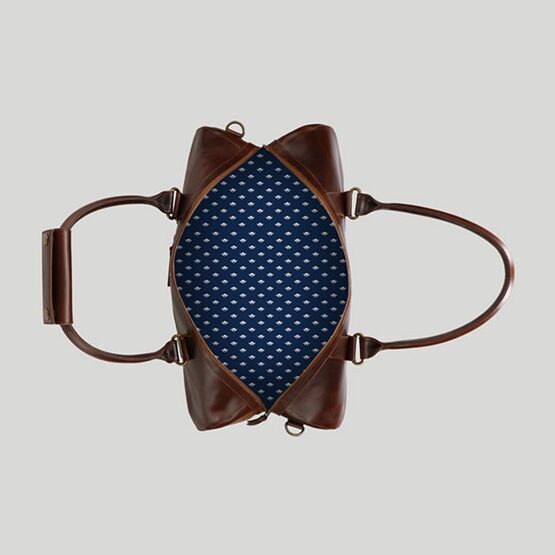 Willow - Weekender en cuir Braun/Dots