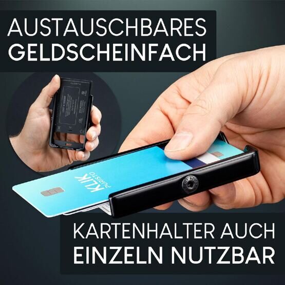 KLIK MAGNET Slim Wallet Schwarz 12er