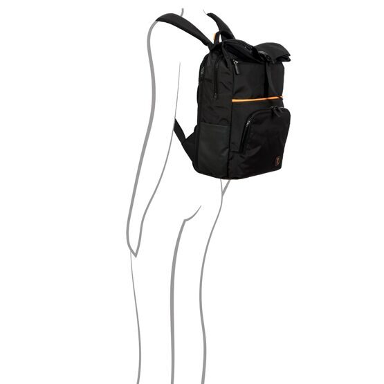 Eolo - Sac à dos Rolltop en noir