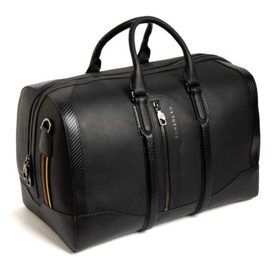 Louis - Sac de voyage en cuir, noir