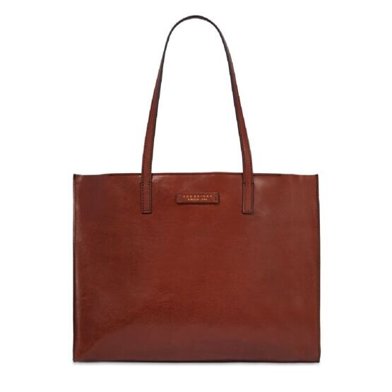 Mirra - Shopper en cuir avec fermeture éclair, marron