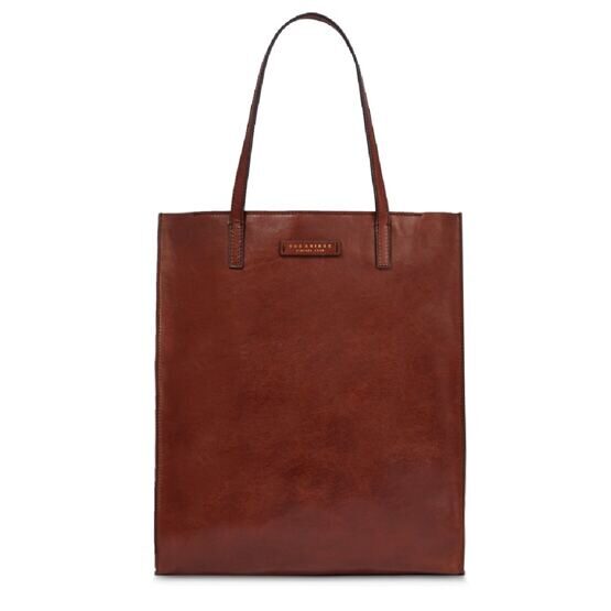 Mirra - Shopper Bag en cuir avec fermeture éclair, marron