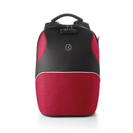 Tekniko TAB - Sac à dos avec cadenas à combinaison et port USB en rouge