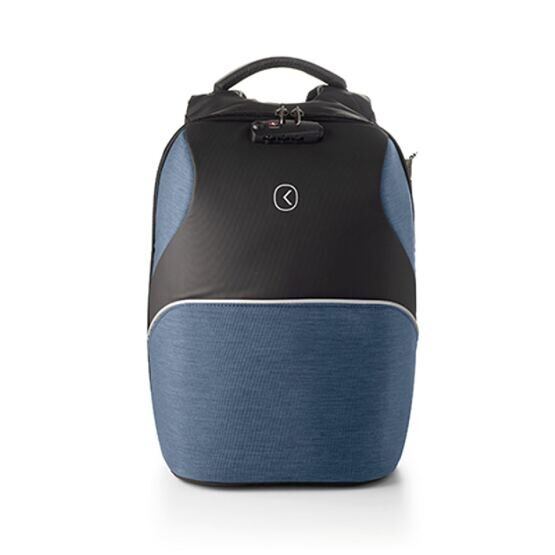 Tekniko TAB - Sac à dos avec cadenas à combinaison et port USB en bleu