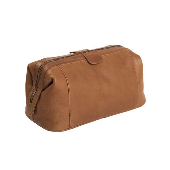 Vince - Trousse de toilette en cuir, cognac