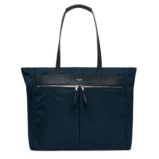 Mayfair Grosvenor Place Tote Bag L 15&quot; in Bleu/Argenté