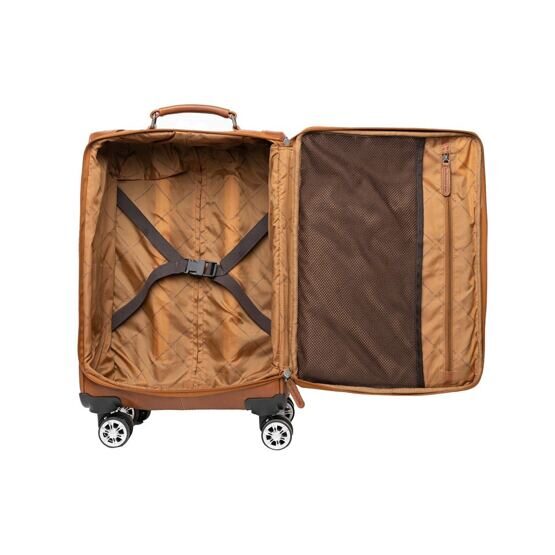 Key Largo - Valise trolley en cuir, cognac